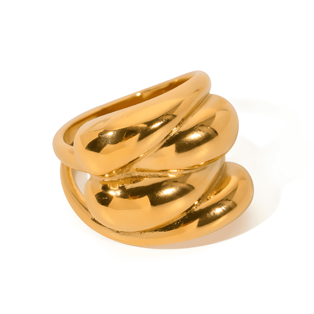 Leah 18k Gold Plated ring Adascious Empire