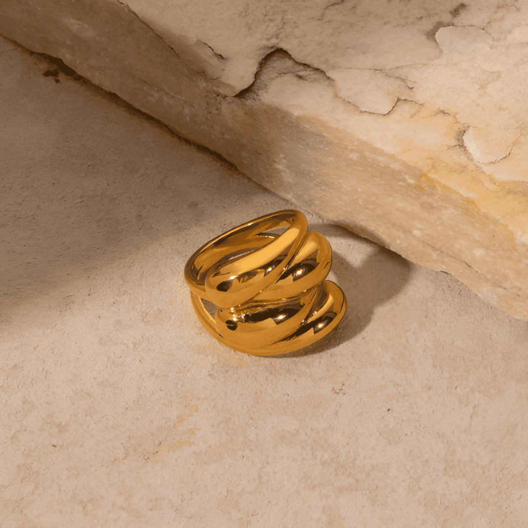 Leah 18k Gold Plated ring Adascious Empire