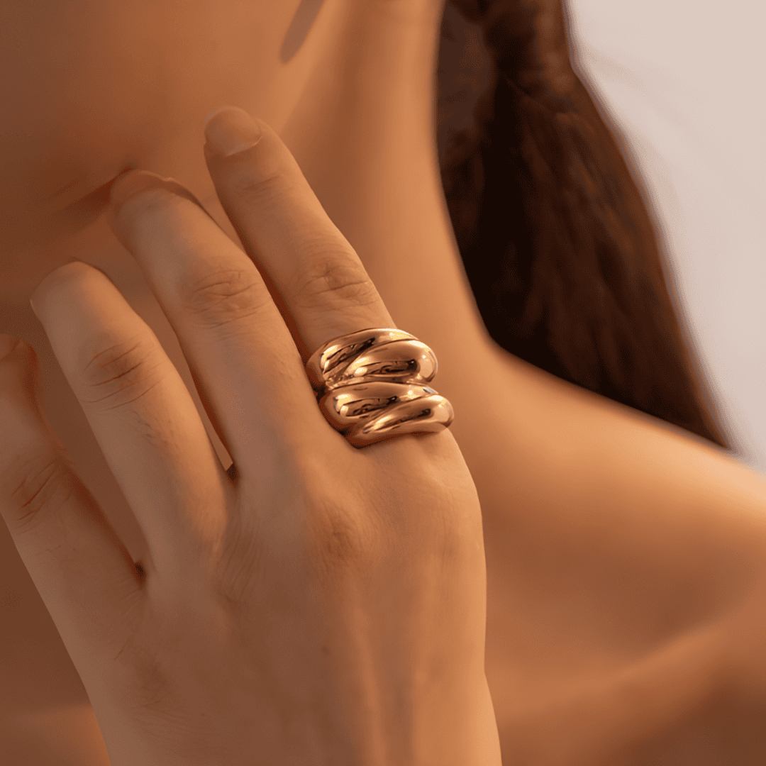 Leah 18k Gold Plated ring Adascious Empire