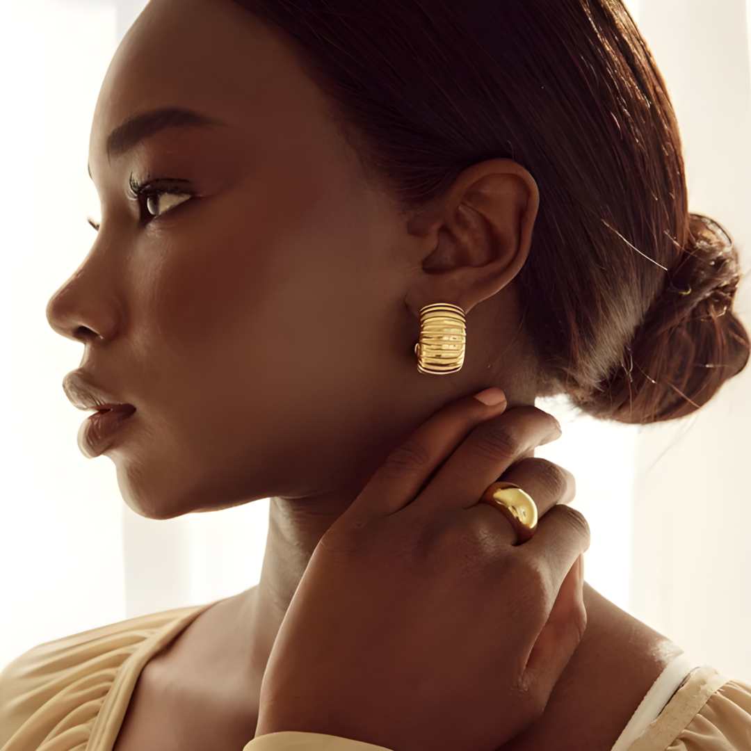 Ruth 18k Gold Plated Earings Adascious Empire