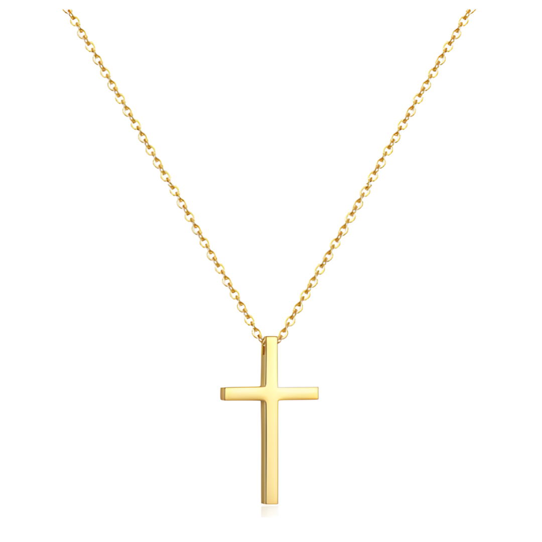 Gold Silver simple Cross Necklace Adascious Empire