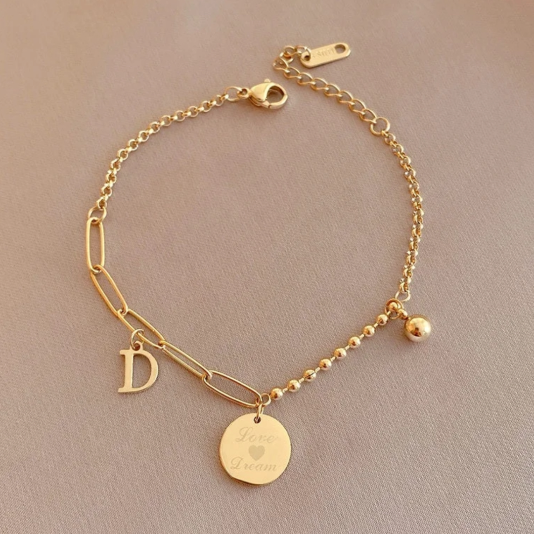 Love Dream Cuban 18k Gold Plated Bracelet