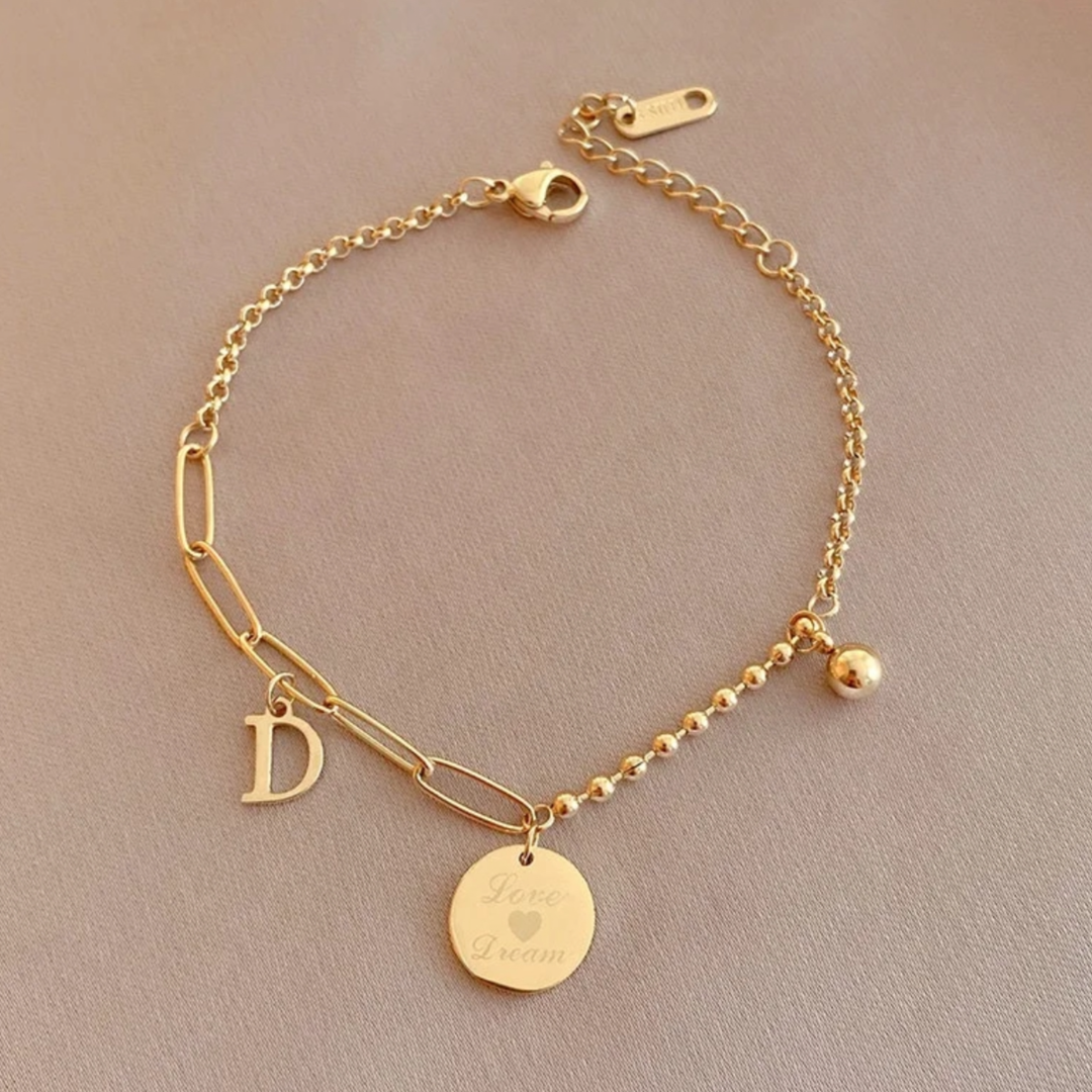 Love Dream Cuban 18k Gold Plated Bracelet Adascious Empire