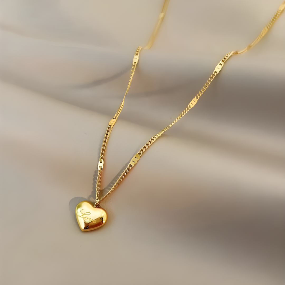 Grace heart 18k Gold Plated Necklace Adascious Empire
