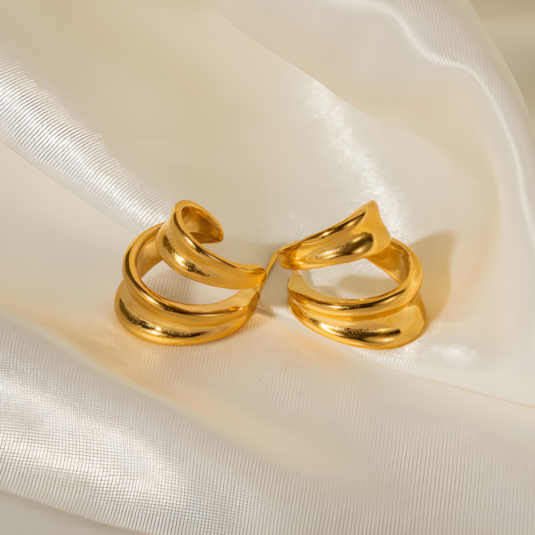 Melissa Two Layer Unique Design Hoop Adascious Empire