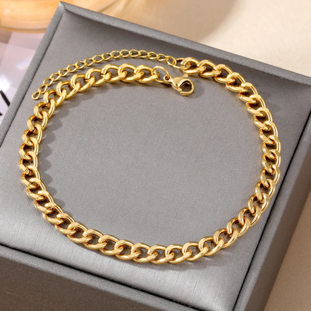 Gold Cuban 316L Plated Stainless Steel Bracelet