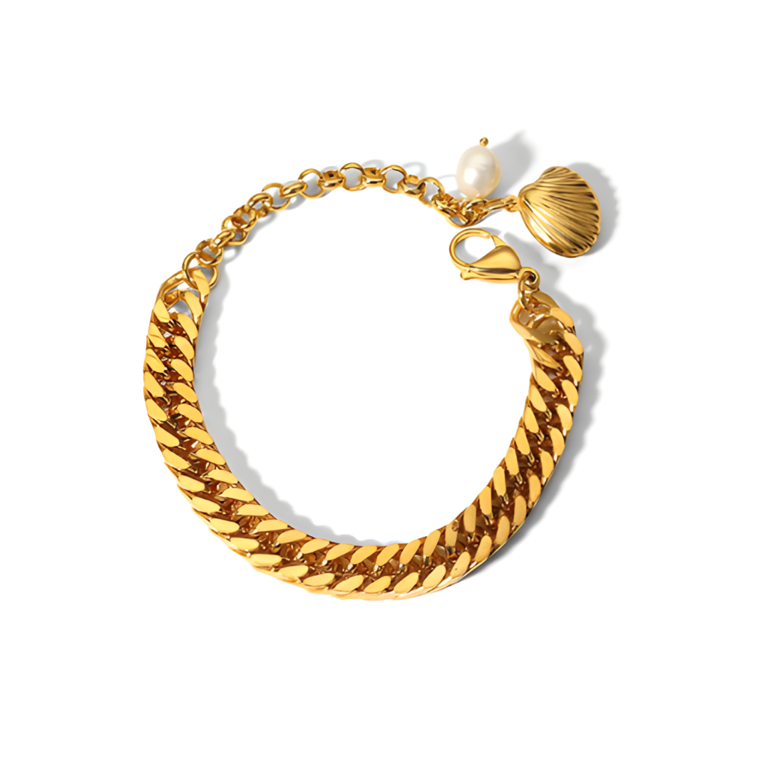 Xenia Pearl 18k Gold Plated Bracelet