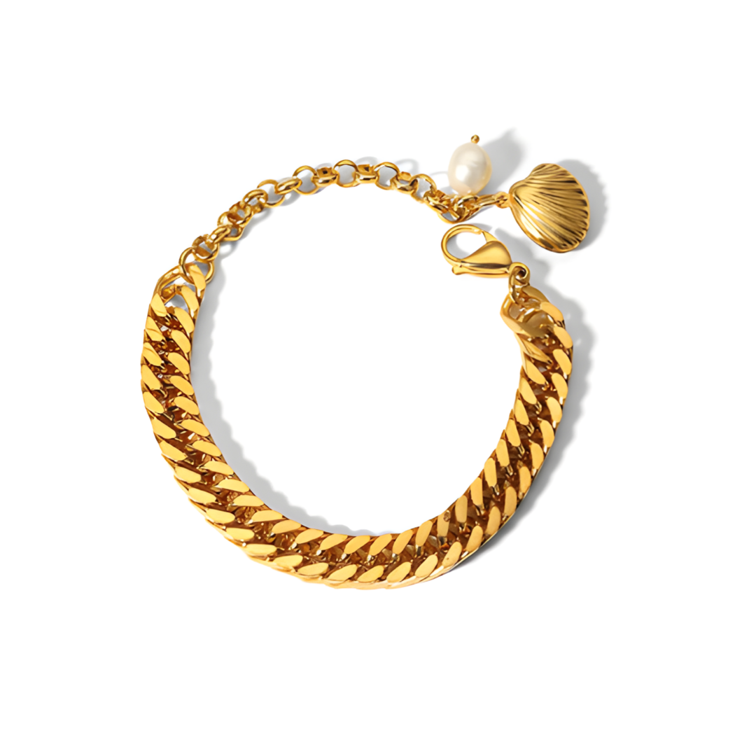 Xenia Pearl 18k Gold Plated Bracelet Adascious Empire
