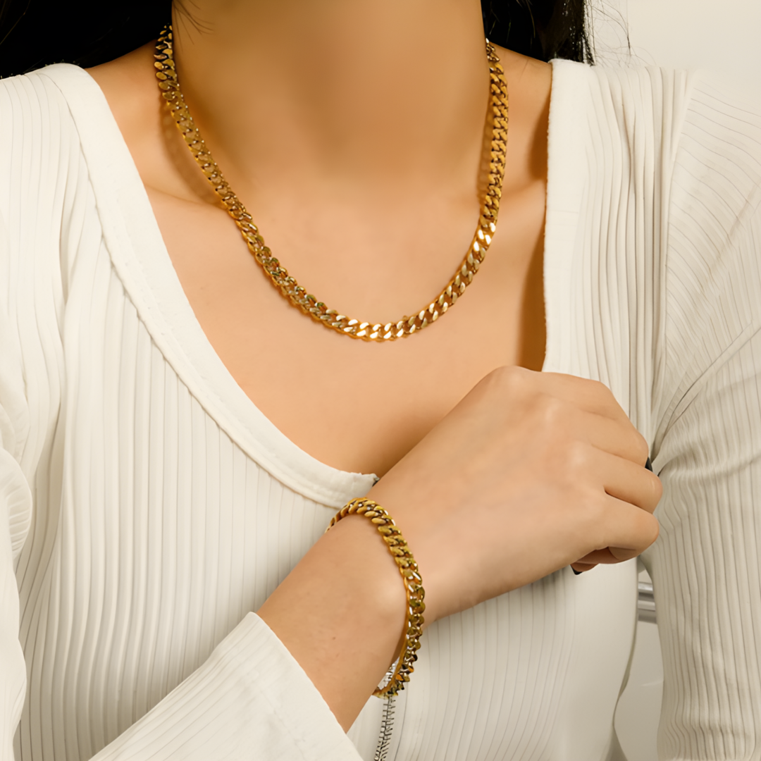 Ella 18k Gold Plated Necklace Adascious Empire