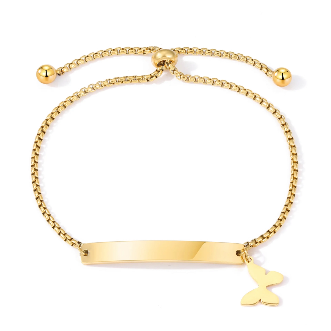 Butterfly Chain Gold Plated Bracelet