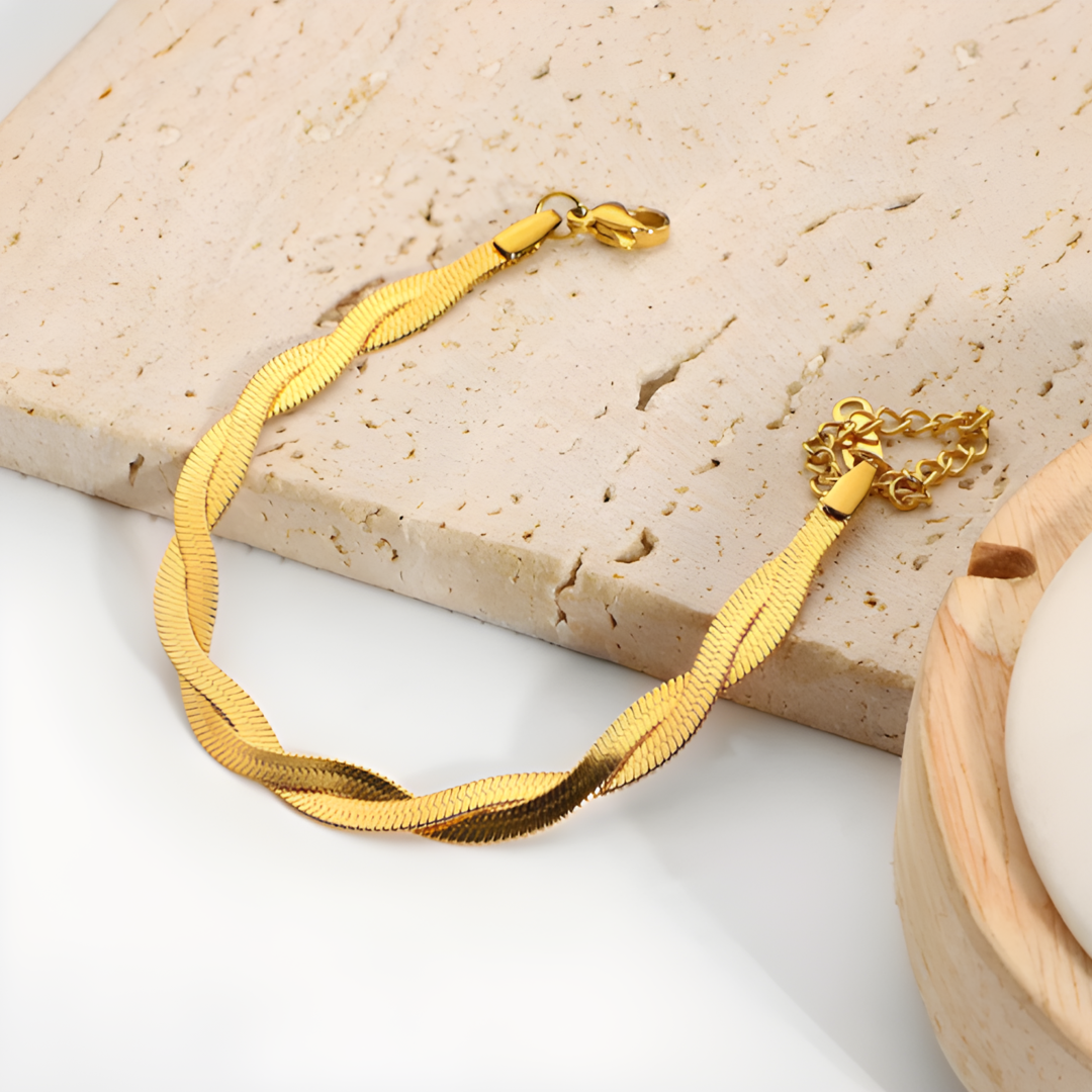 Isla Gold Cuban 316L Plated Stainless Steel Bracelet Adascious Empire