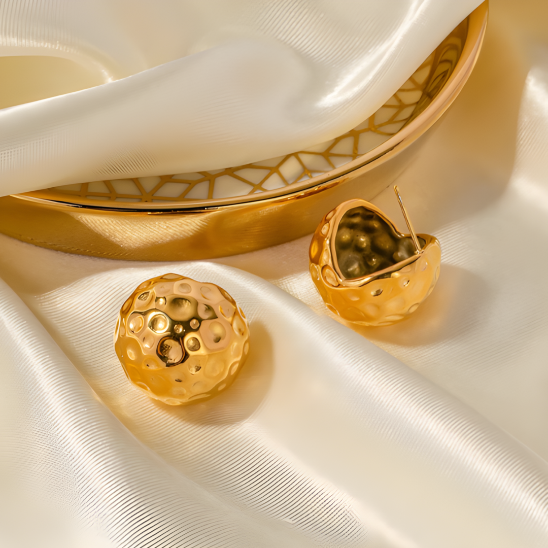 Gold ball 18k Gold Plated Earing Adascious Empire