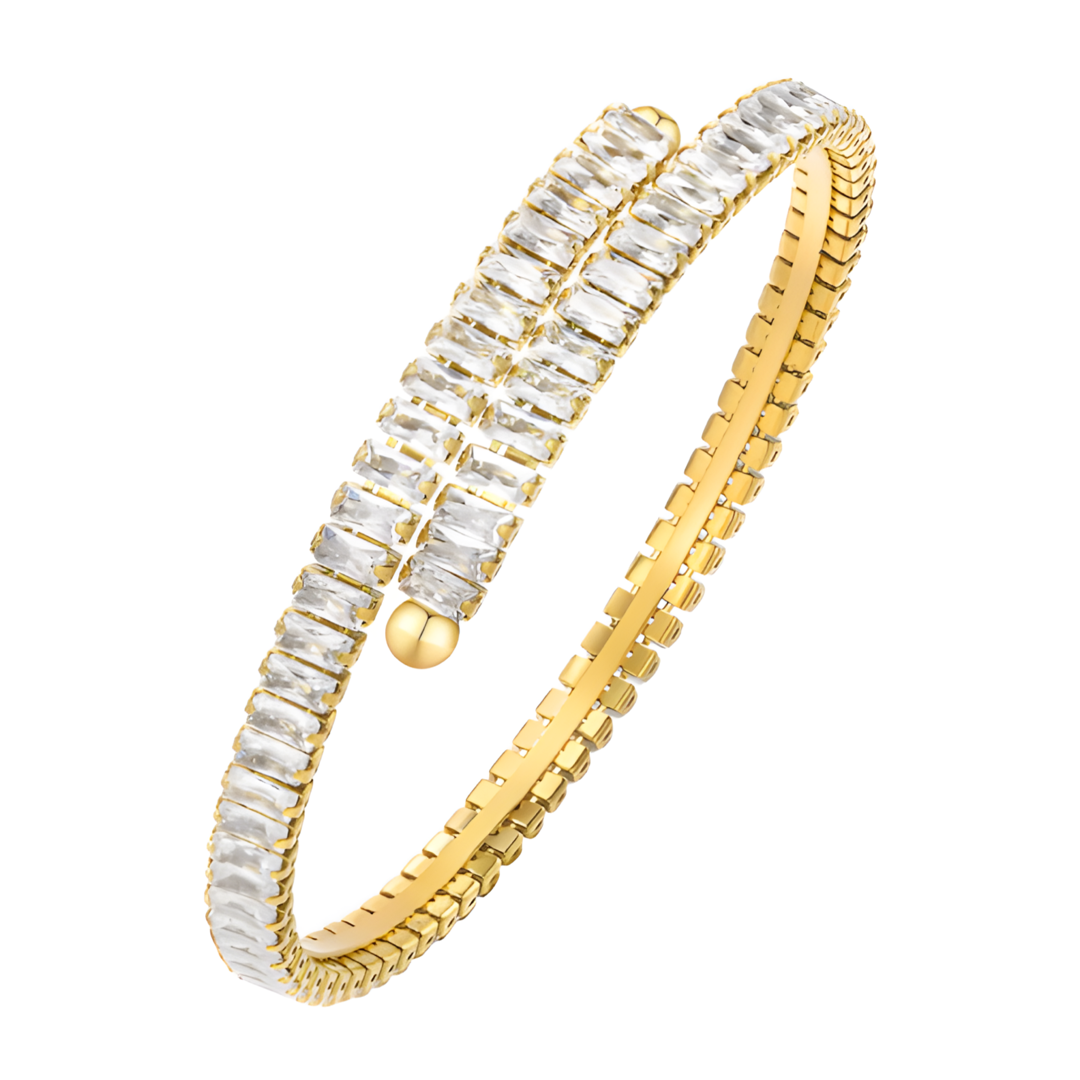 Lily Crystal 18k Gold Plated Bracelet Adascious Empire