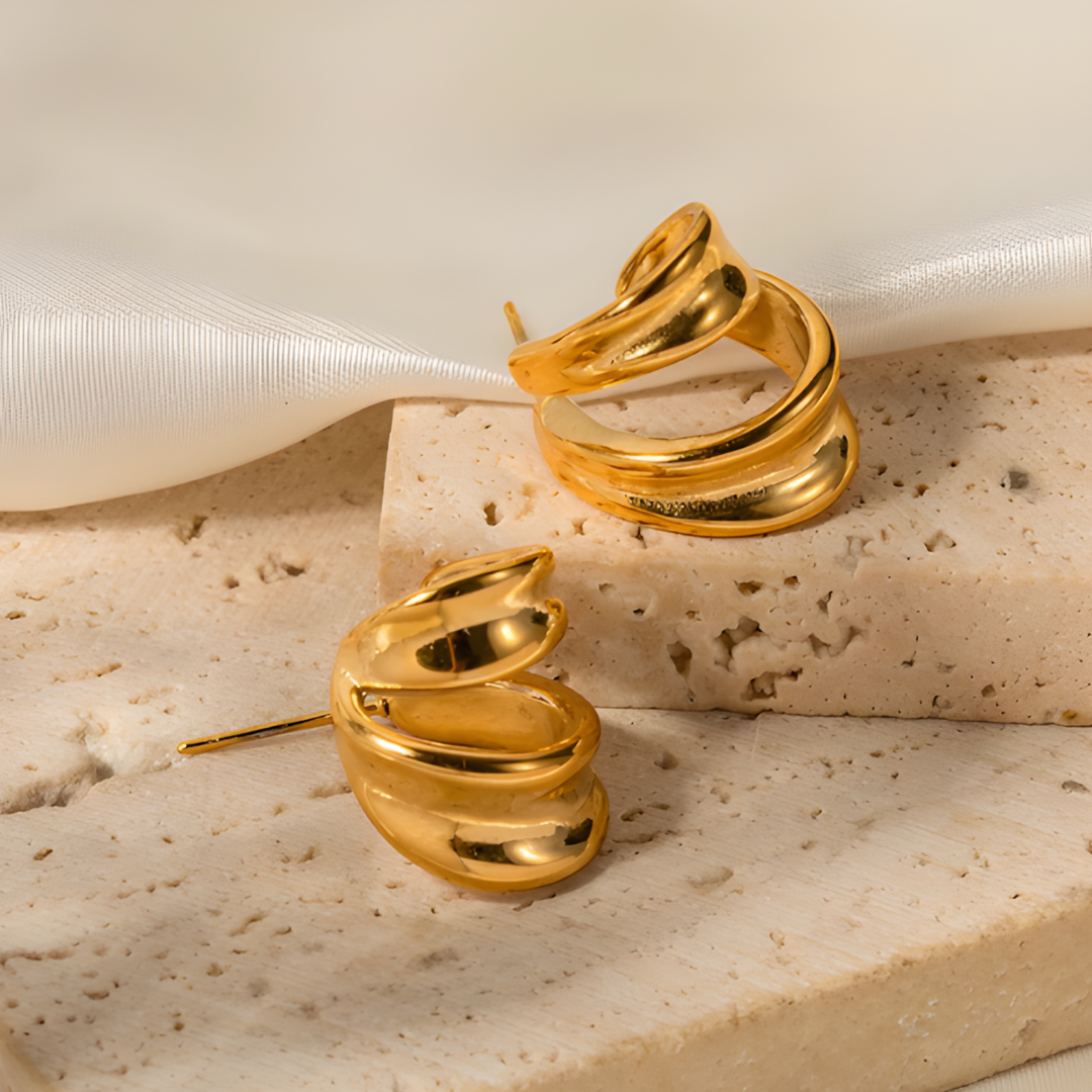 Melissa Two Layer Unique Design Hoop Adascious Empire