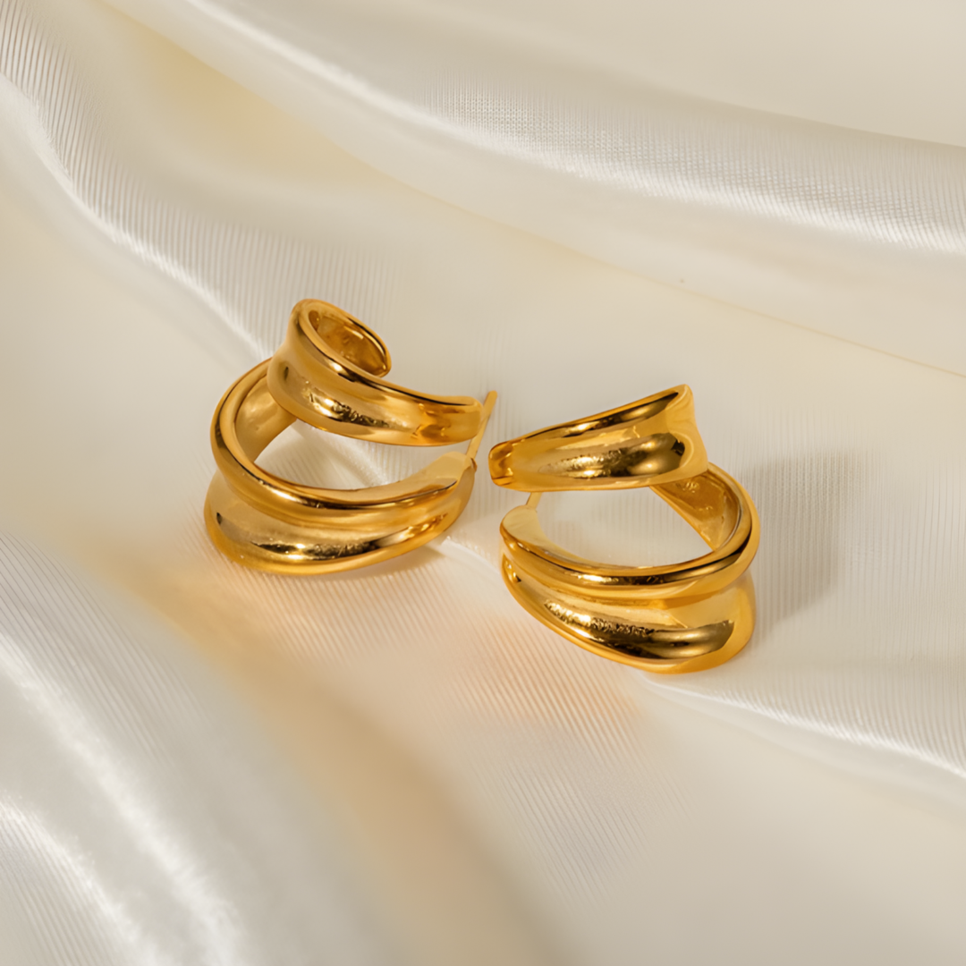 Melissa Two Layer Unique Design Hoop Adascious Empire