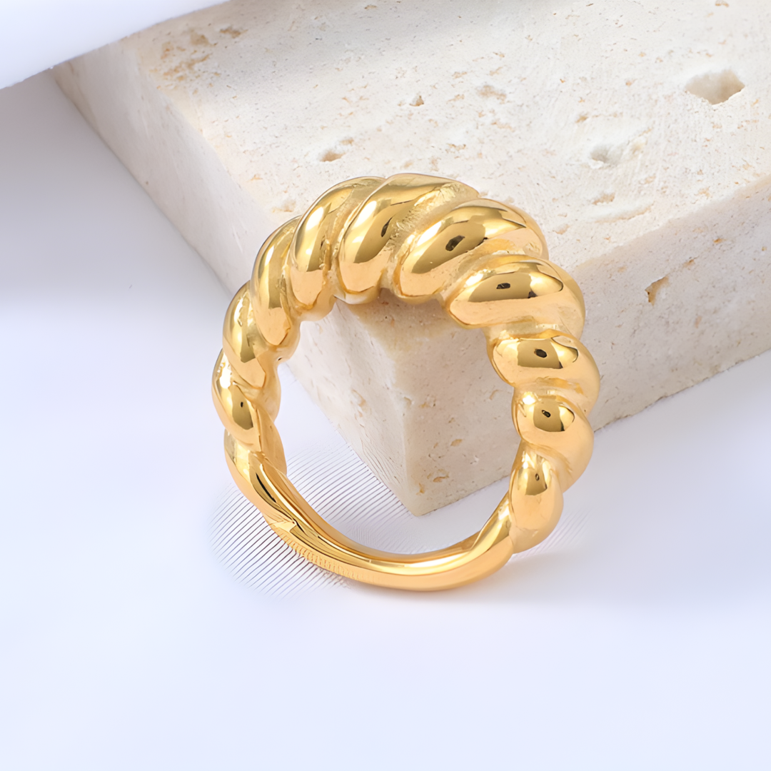 Rael Chunky Ring 18K Gold Plated Stainless Steel Adascious Empire