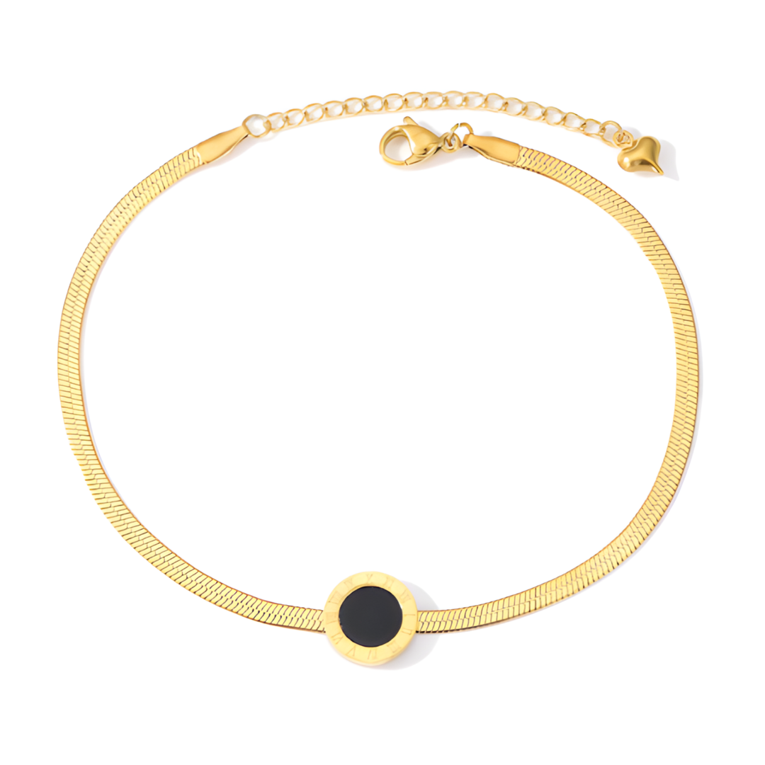 Roman Cuban 316L Gold Plated Stainless Steel Bracelet Adascious Empire