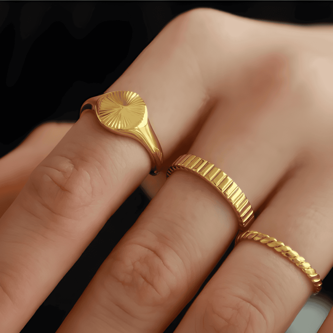 April 316L Stainless Steel Ring Adascious Empire