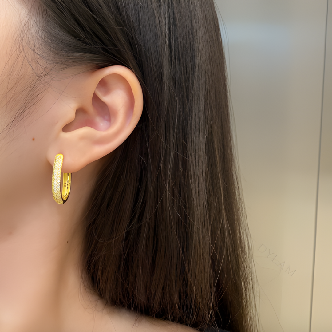 Dylam 18K Gold Hoop Earrings