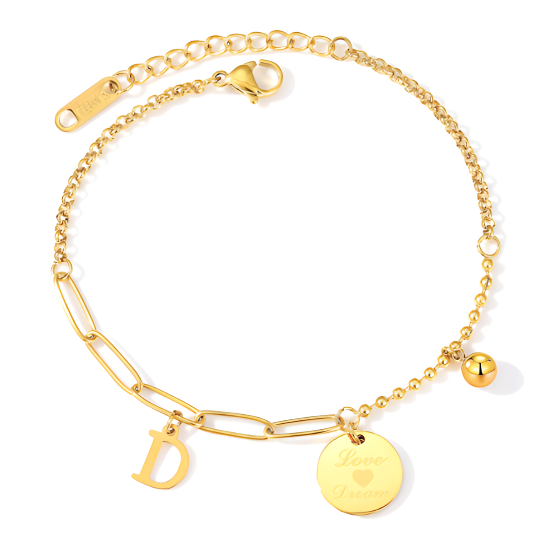 Love Dream Cuban 18k Gold Plated Bracelet