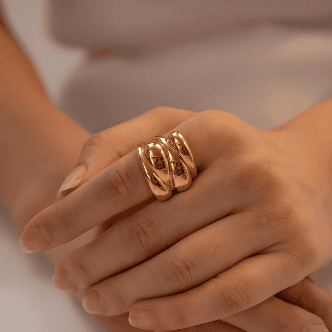 Leah 18k Gold Plated ring Adascious Empire