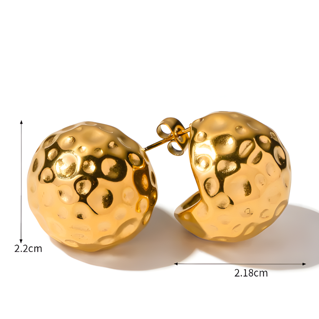 Gold ball 18k Gold Plated Earing Adascious Empire