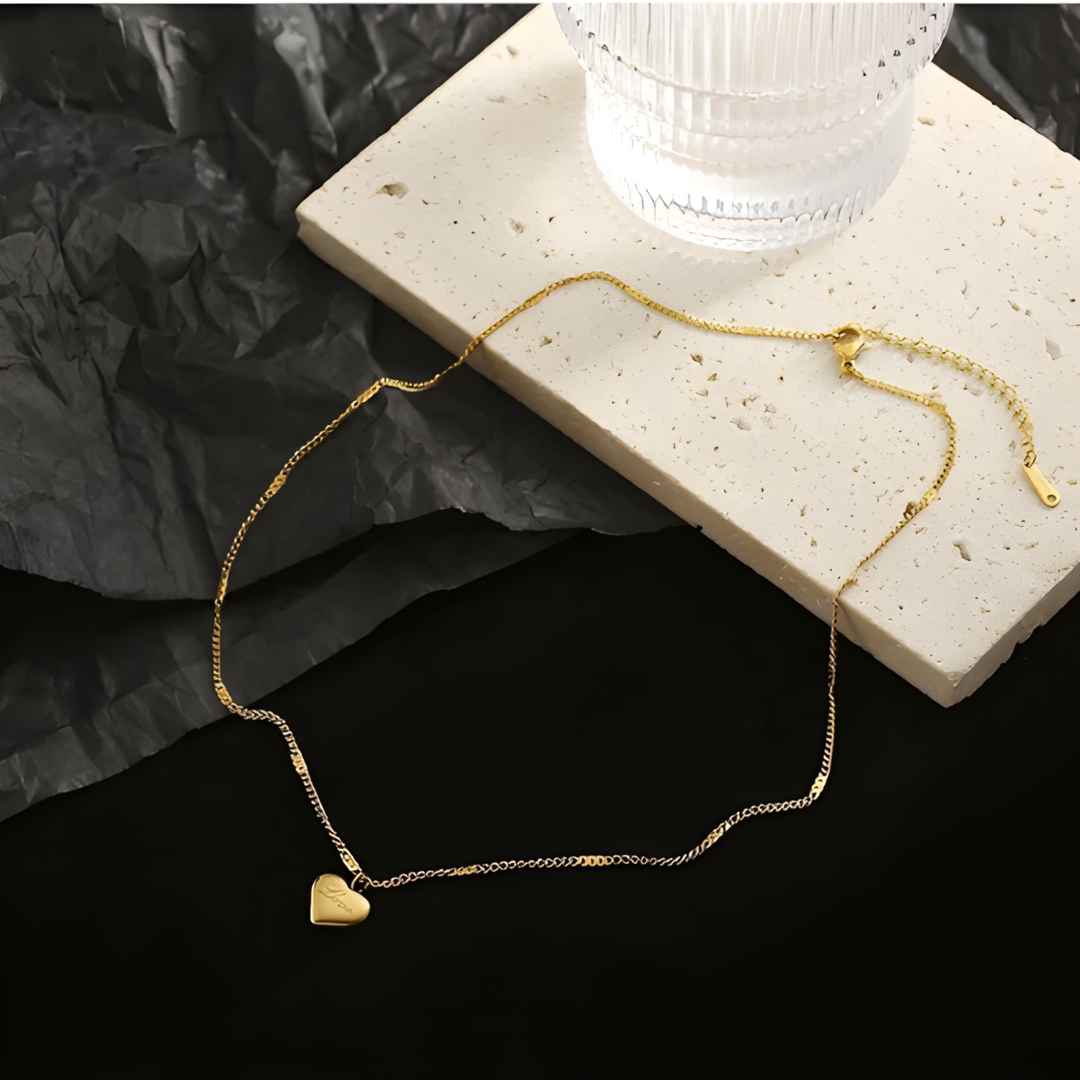 Grace heart 18k Gold Plated Necklace Adascious Empire