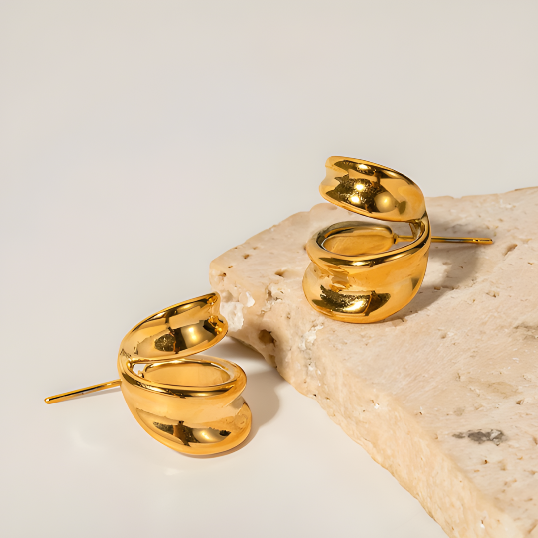 Melissa Two Layer Unique Design Hoop Adascious Empire