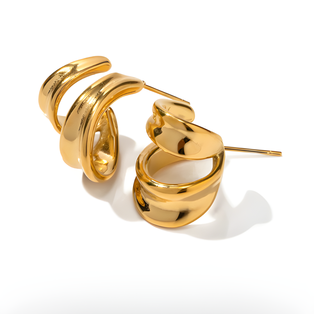 Melissa Two Layer Unique Design Hoop Adascious Empire