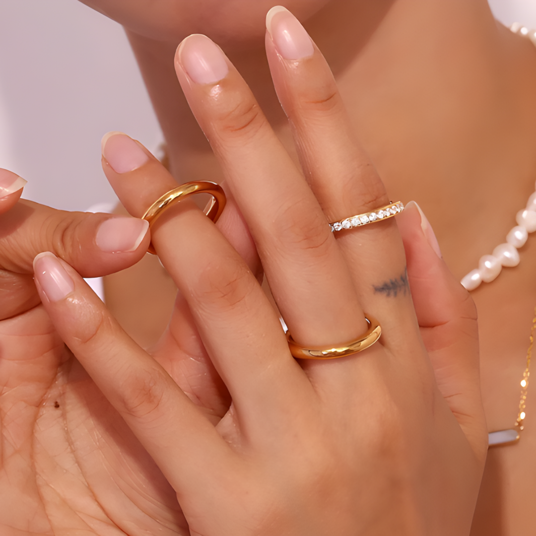 Mia Three Layer 316L Stainless Steel Ring Adascious Empire