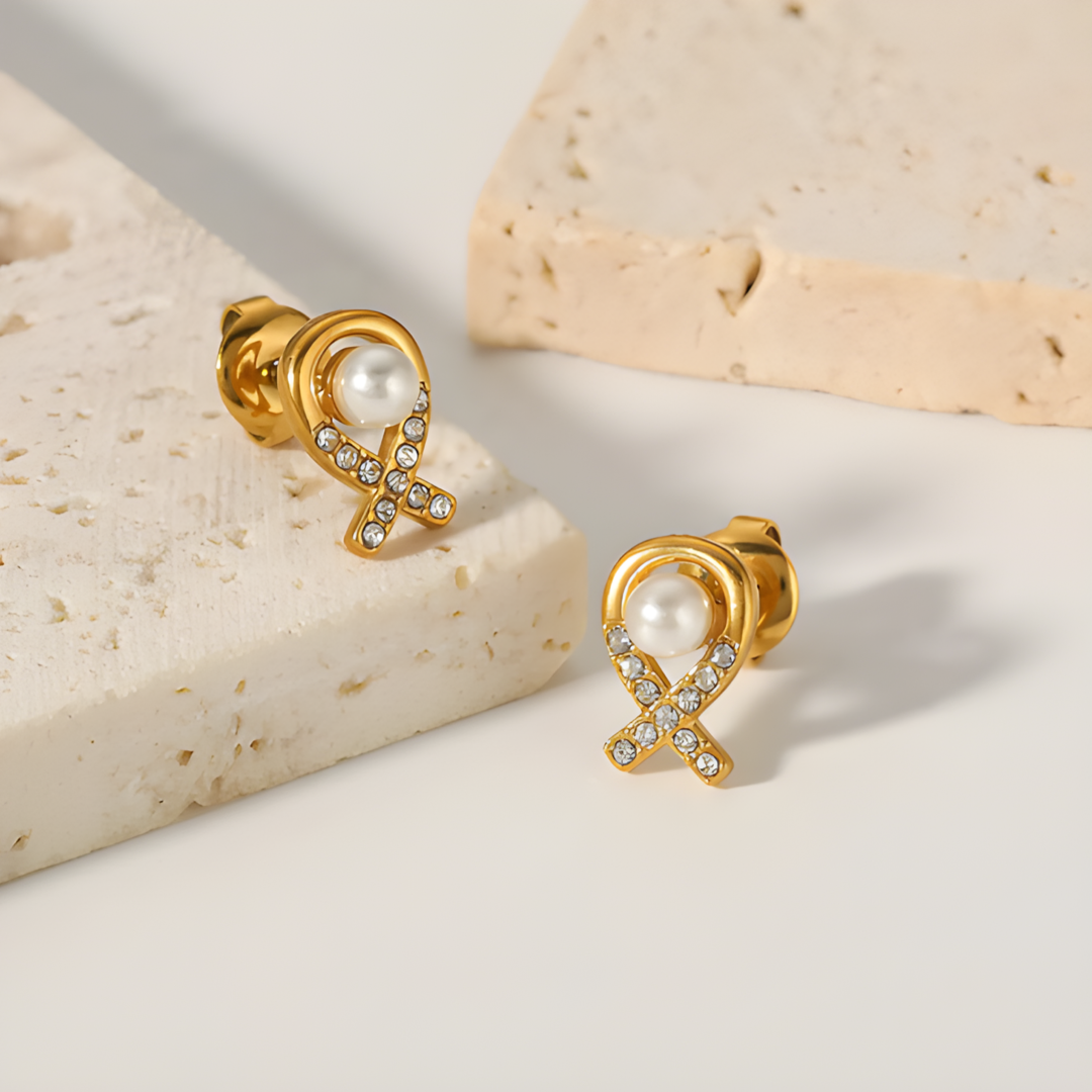 Taryn Pearl 18kGold Plated Earings Adascious Empire