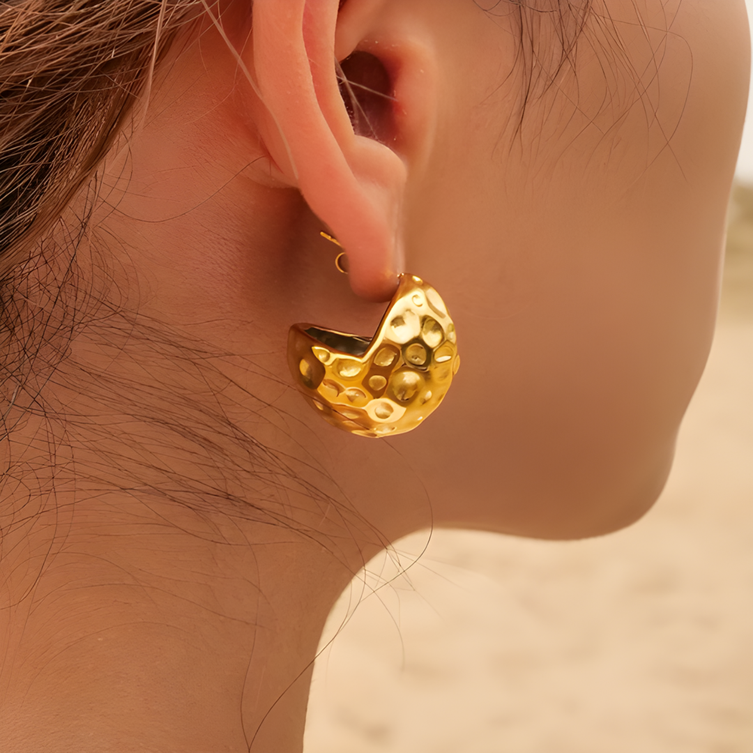 Gold ball 18k Gold Plated Earing Adascious Empire