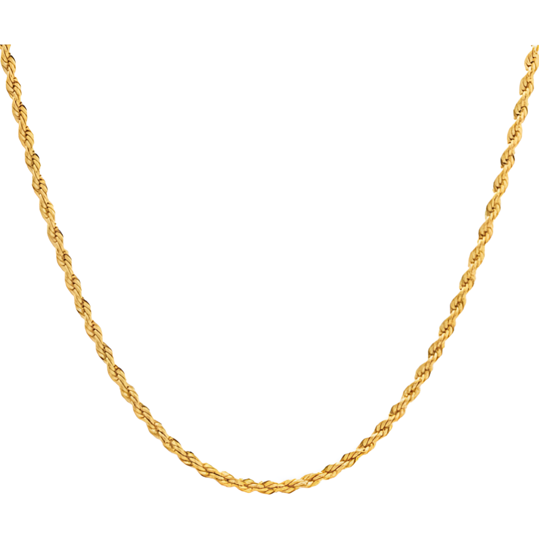 2.2mm Ayla 18k Gold Twisted Necklace