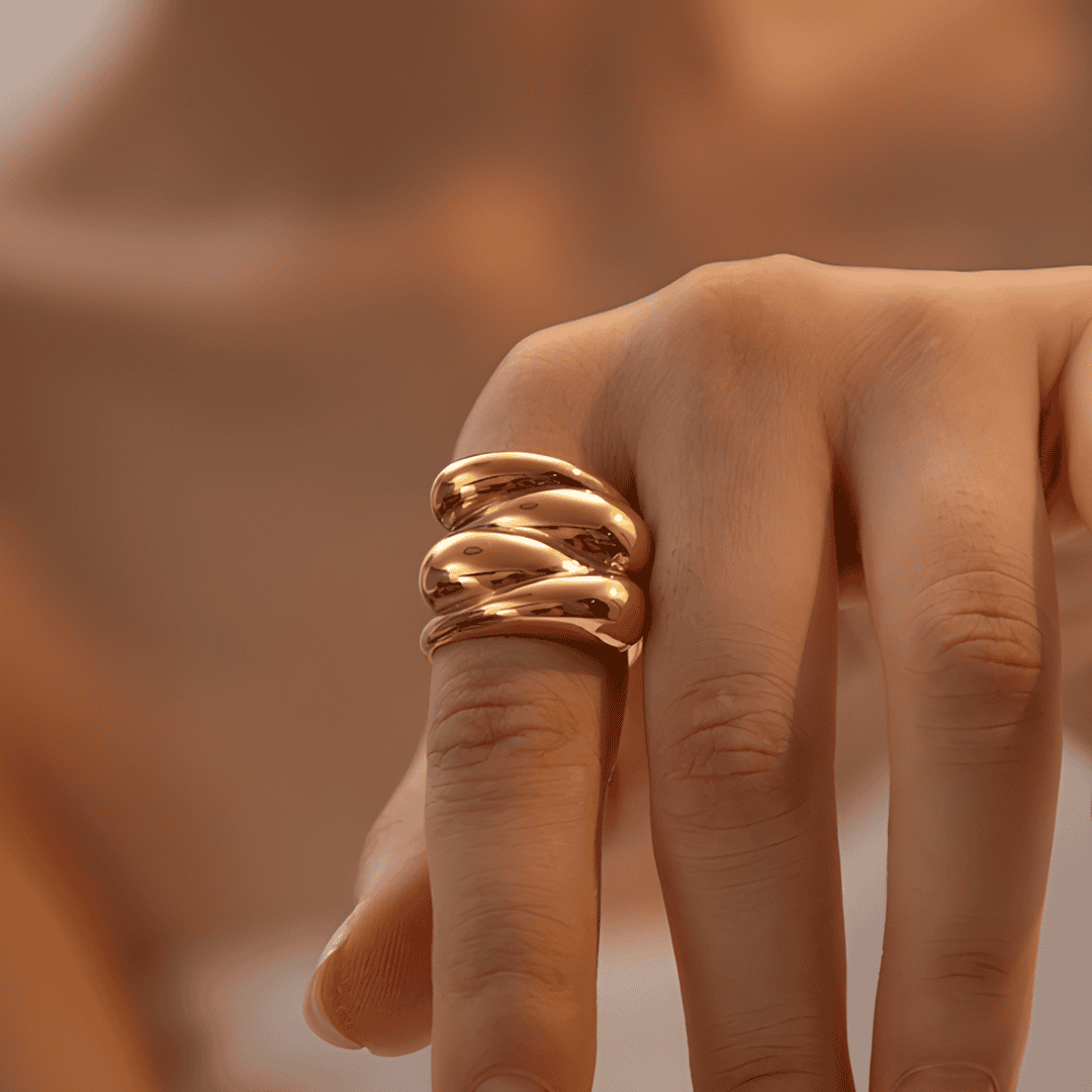 Leah 18k Gold Plated ring Adascious Empire
