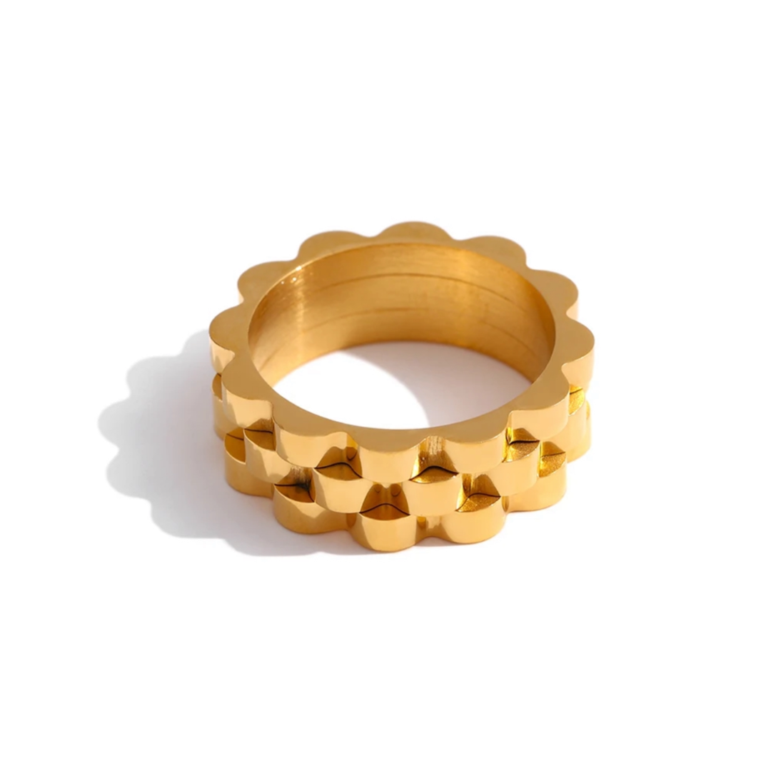 Tyler 18k Gold Plated Ring Adascious Empire