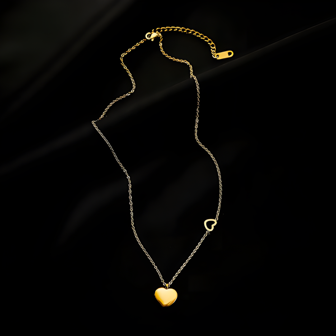 Evelyn heart 18k Gold Plated Necklace Adascious Empire