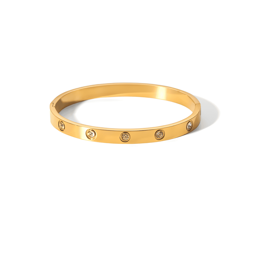 Zara 18k gold plated stainless steel bracelet