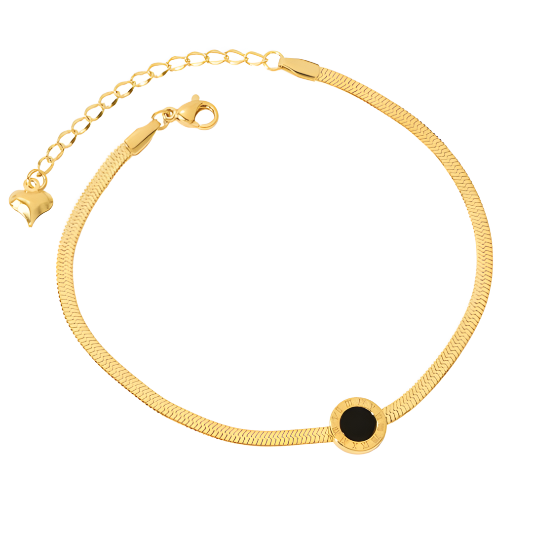 Roman Cuban 316L Gold Plated Stainless Steel Bracelet Adascious Empire