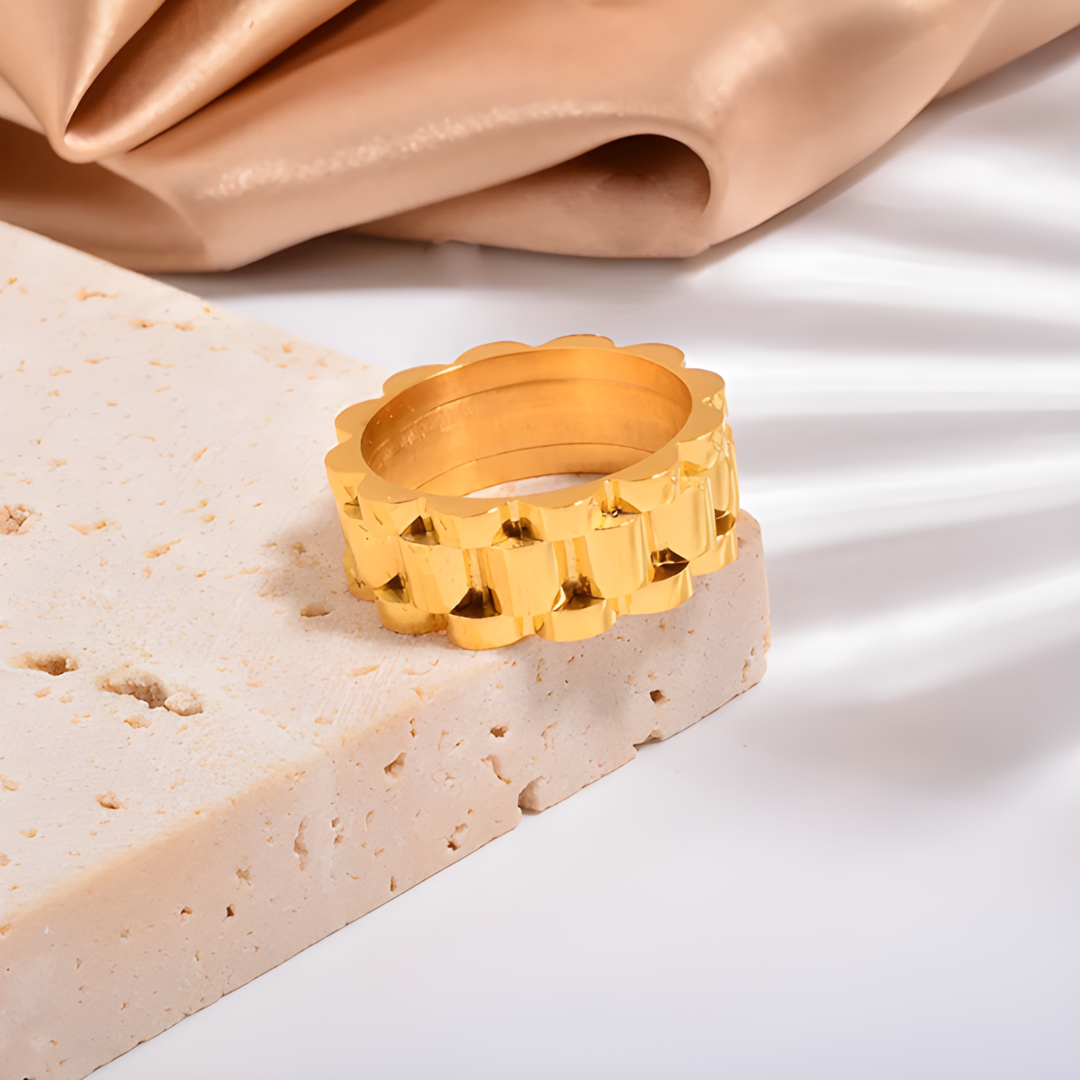 Tyler 18k Gold Plated Ring Adascious Empire