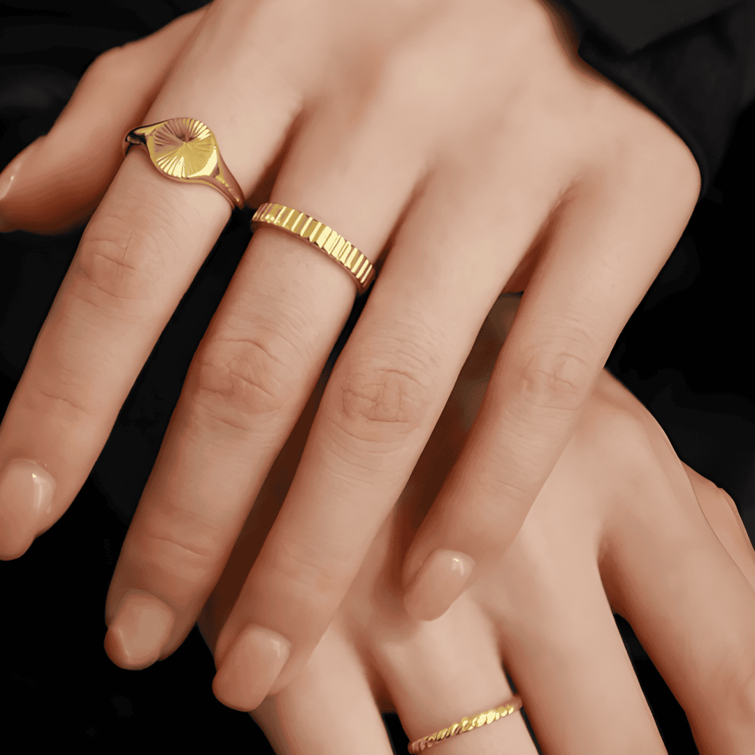 April 316L Stainless Steel Ring Adascious Empire