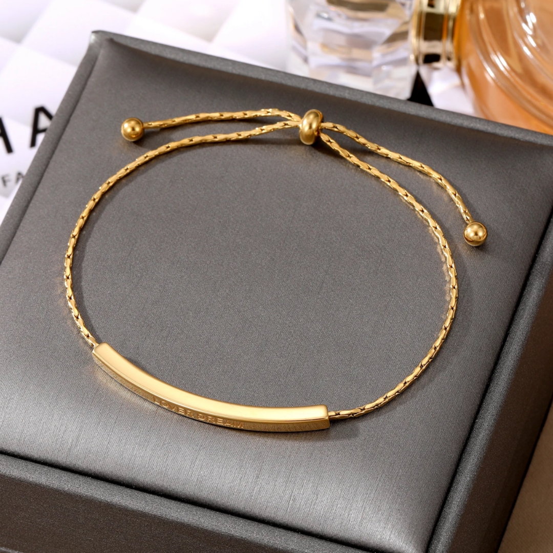 Lover Dream Gold Cuban 316L Plated Stainless Steel Bracelet Adascious Empire