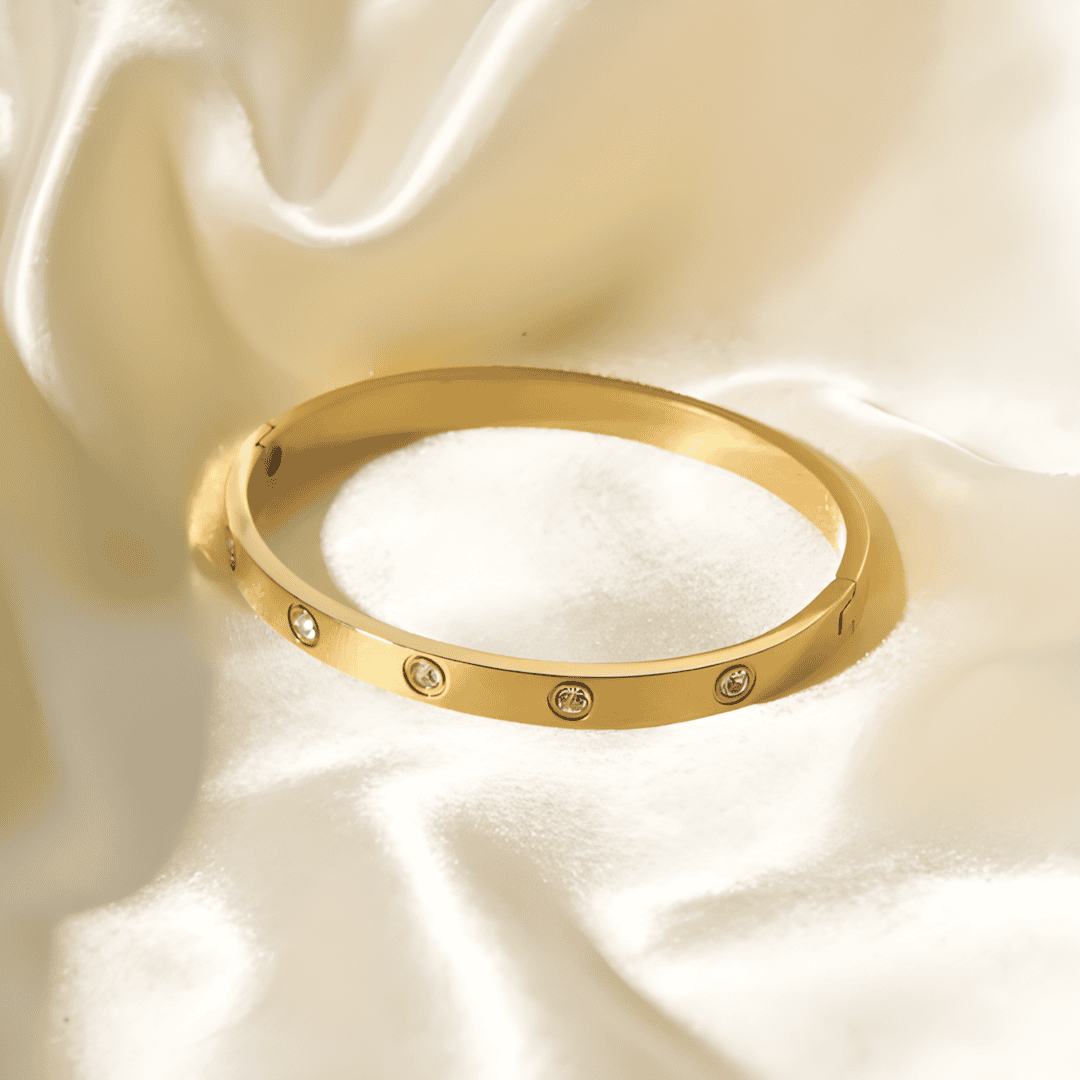 Zara 18k gold plated stainless steel bracelet