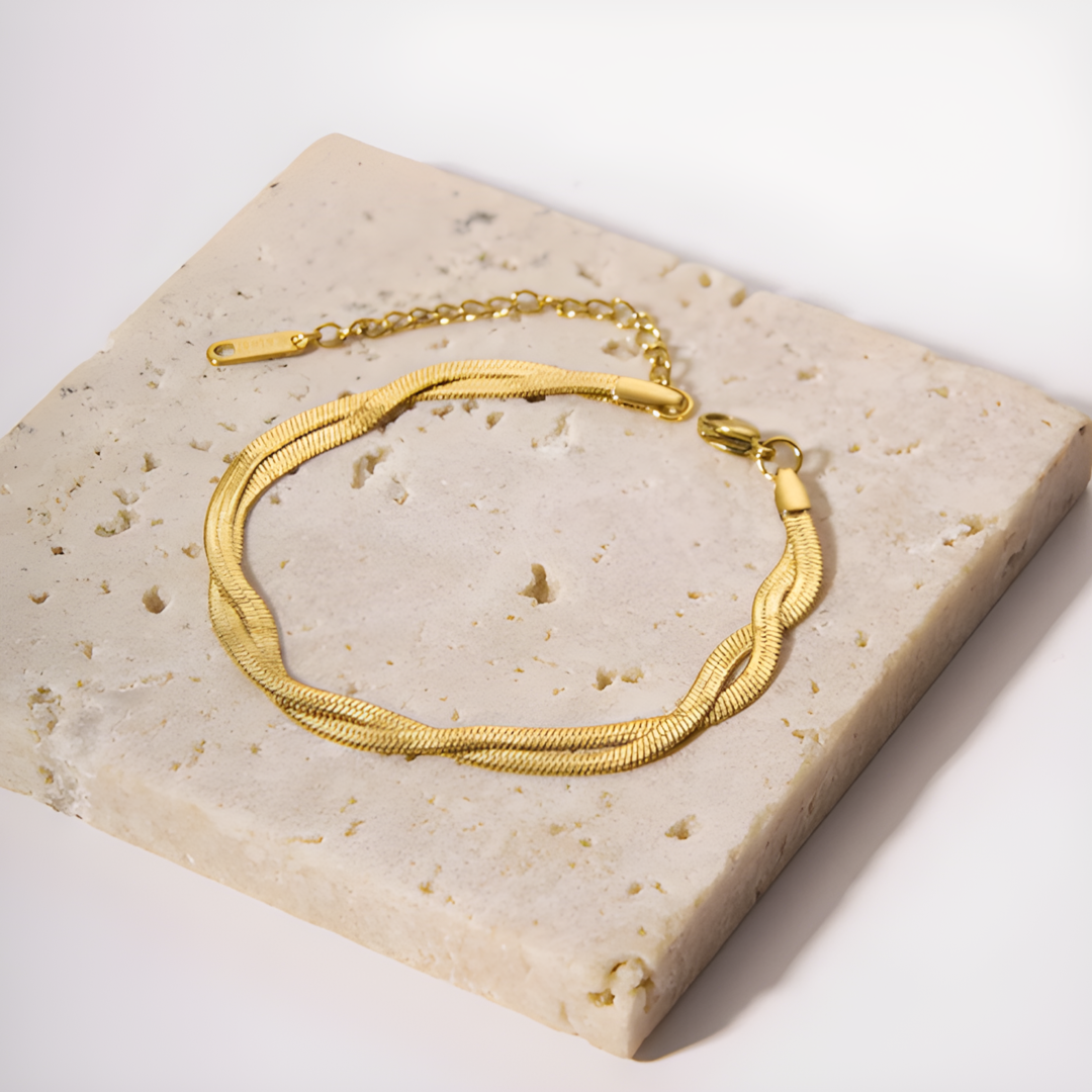 Isla Gold Cuban 316L Plated Stainless Steel Bracelet Adascious Empire