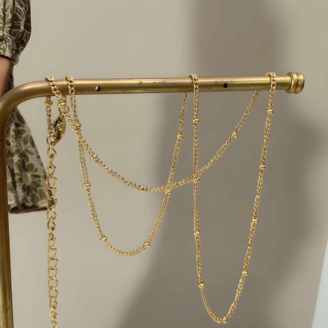 Iris Bead 18k Gold Plated Necklace Adascious Empire