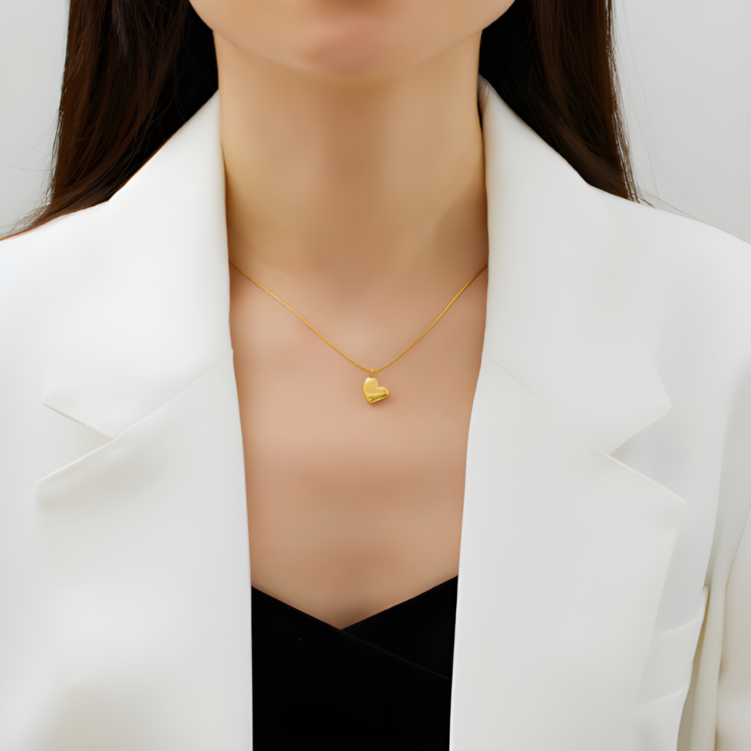 Eleanor Love Gold Plated Minimalist Necklace Adascious Empire