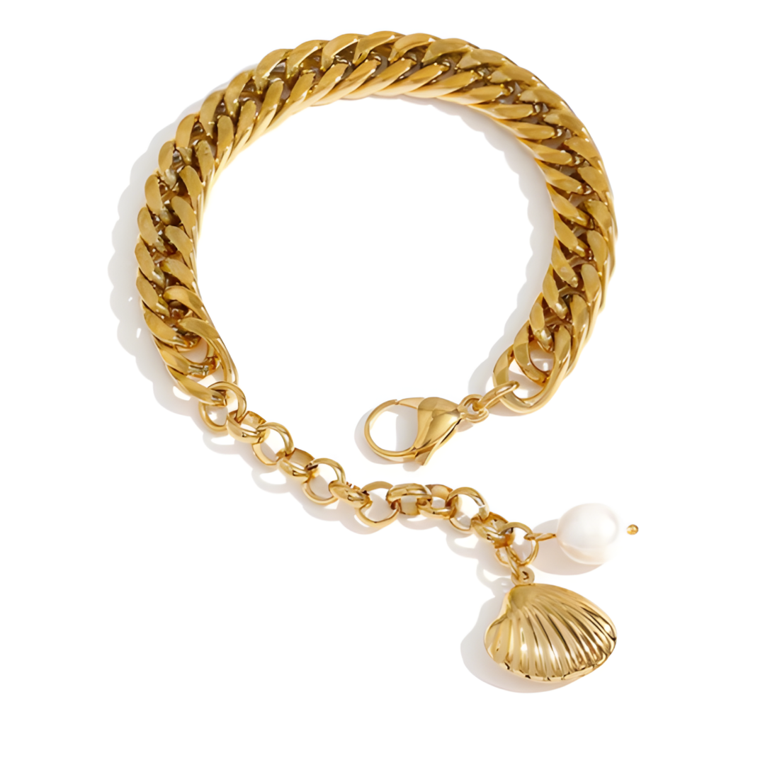 Xenia Pearl 18k Gold Plated Bracelet