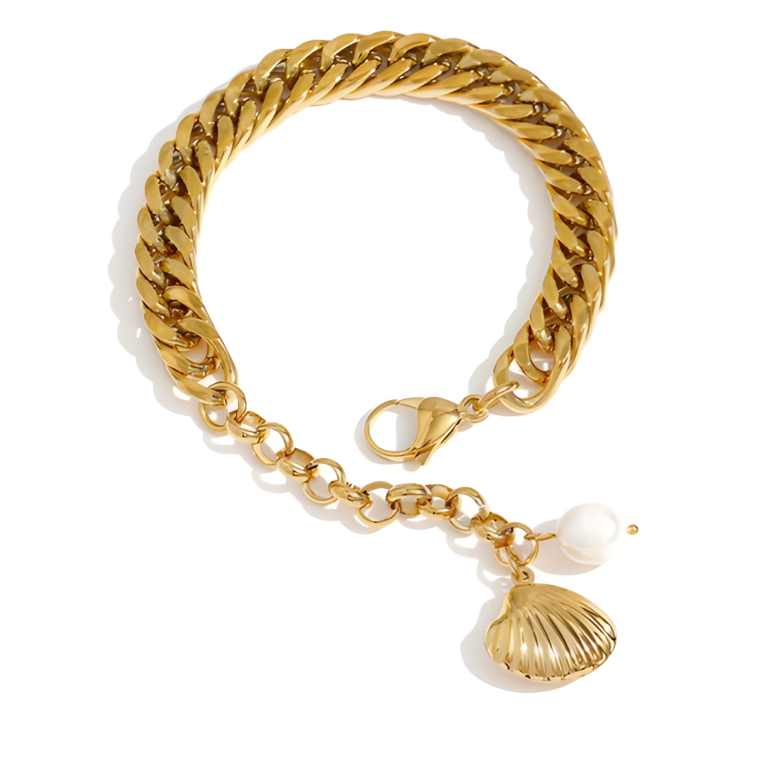 Xenia Pearl 18k Gold Plated Bracelet Adascious Empire