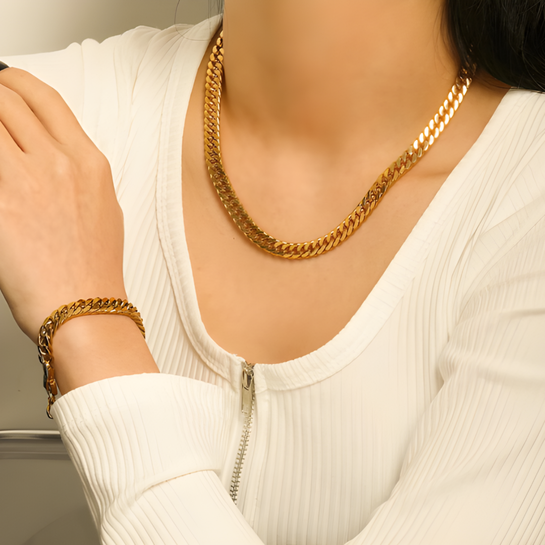 Bold Luna 18k Gold Plated Necklace Adascious Empire