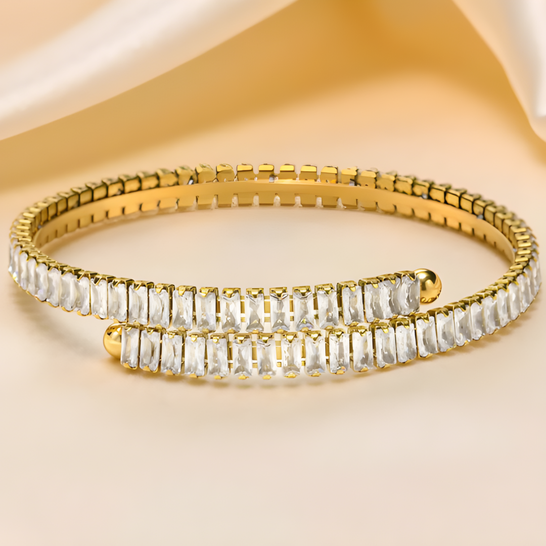Lily Crystal 18k Gold Plated Bracelet Adascious Empire