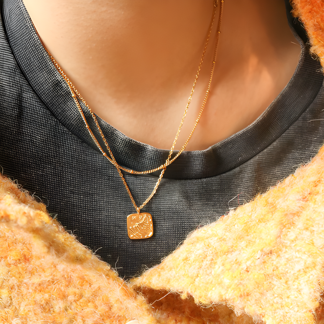 Iris Bead 18k Gold Plated Necklace Adascious Empire